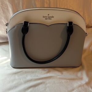 NWOT Kate Spade Black and Cream Dome Satchel